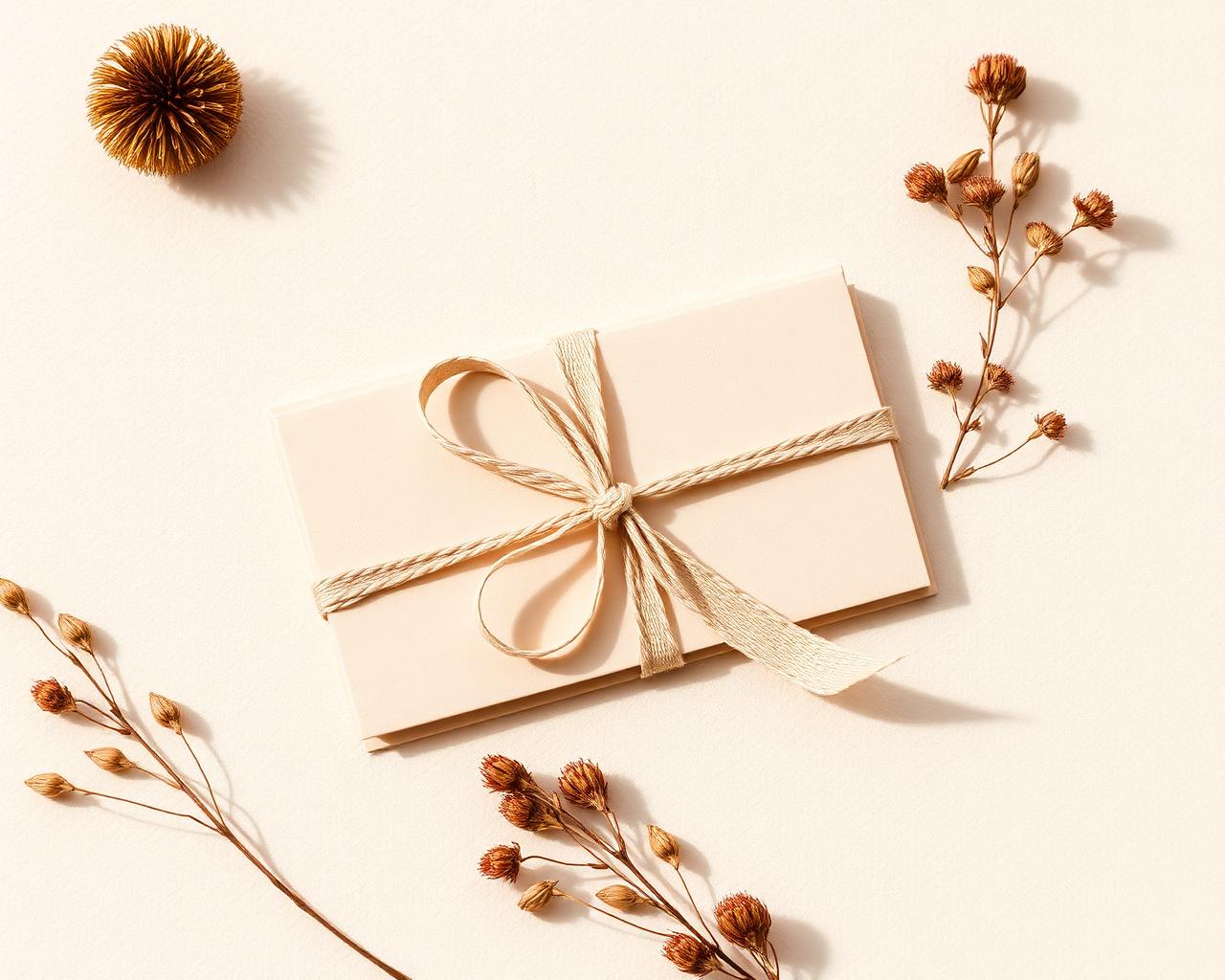 Elegant verpackter Gutschein des Kosmetik Ateliers Michaela Munari